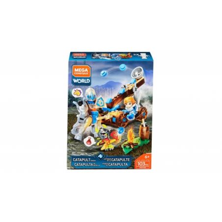 MEGA BLOKS FNY09 non  TORCH MACHINE. bộ đồ chơi xếp lắp ráp ghép mô hình Medieval Castle CATAPULT CRUSH Chiến Tranh Trung Cổ 103 khối