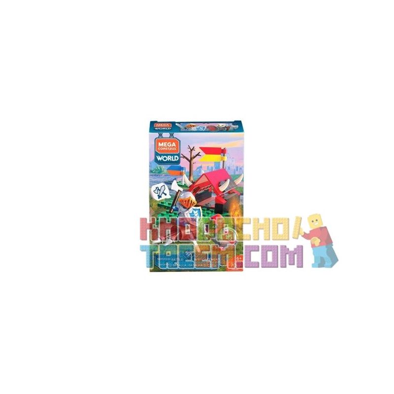 MEGA BLOKS FNX99 non  TRẠI CHIẾN bộ đồ chơi xếp lắp ráp ghép mô hình Medieval Castle CAMPGROUND BATTLE Chiến Tranh Trung Cổ 70 khối