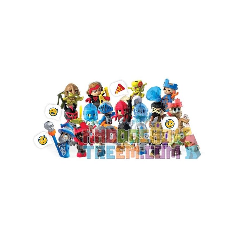 MEGA BLOKS FNX56 non  ANH HÙNG NHỎ (GÓI NGẪU NHIÊN) bộ đồ chơi xếp lắp ráp ghép mô hình Medieval Castle MINI HEROES {RANDOM BAG} Chiến Tranh Trung Cổ 10 khối