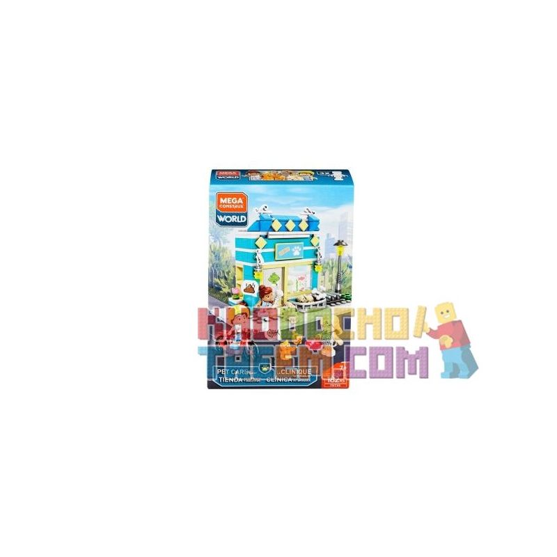 MEGA BLOKS FNT99 non  CỬA HÀNG CHĂM SÓC THÚ CƯNG bộ đồ chơi xếp lắp ráp ghép mô hình Pet PET CARE SHOP 182 khối