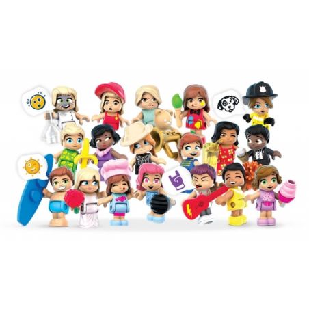 MEGA BLOKS FNT53 non  NHÂN VẬT NHỎ (GÓI NGẪU NHIÊN) bộ đồ chơi xếp lắp ráp ghép mô hình MINI CHARACTERS - {RANDOM BAG} 10 khối