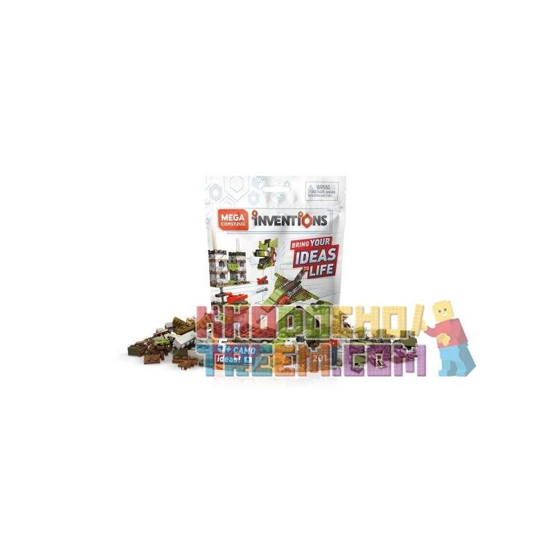 MEGA BLOKS FWP28 non  BỘ XÂY DỰNG NGỤY TRANG bộ đồ chơi xếp lắp ráp ghép mô hình Creator CAMO BRICK BUILDING SET Sáng Tạo 201 khối