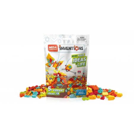 MEGA BLOKS FWP27 non  BỘ XÂY DỰNG SỐNG ĐỘNG bộ đồ chơi xếp lắp ráp ghép mô hình Creator VIBRANT BRICK BUILDING SET Sáng Tạo 202 khối