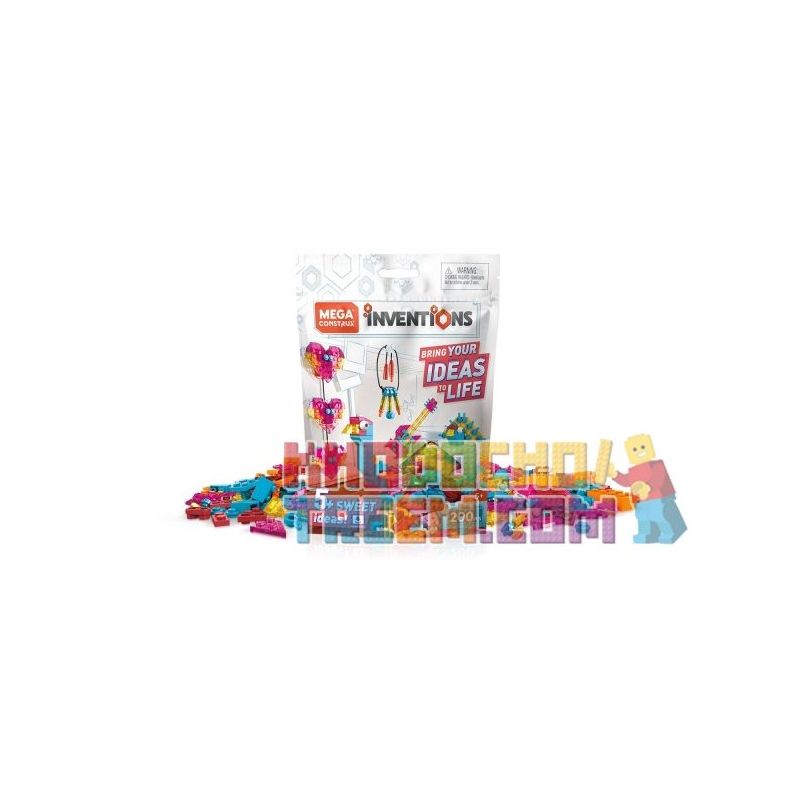 MEGA BLOKS FWP25 non  BỘ XÂY DỰNG KẸO bộ đồ chơi xếp lắp ráp ghép mô hình Creator CANDY BRICK BUILDING SET Sáng Tạo 200 khối