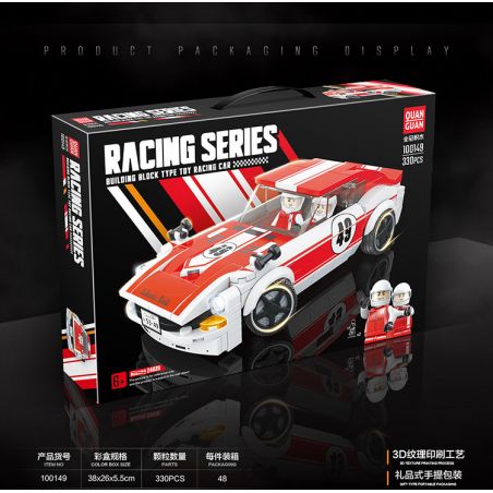 QuanGuan 100149 Quan Guan 100149 non  NISSAN 240ZG. bộ đồ chơi xếp lắp ráp ghép mô hình Racers RACING Đua Tốc Độ 330 khối