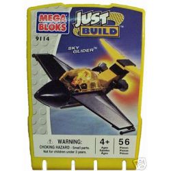 MEGA BLOKS 9114 non  TÀU LƯỢN TRÊN BẦU TRỜI bộ đồ chơi xếp lắp ráp ghép mô hình SKY GLIDER 56 khối