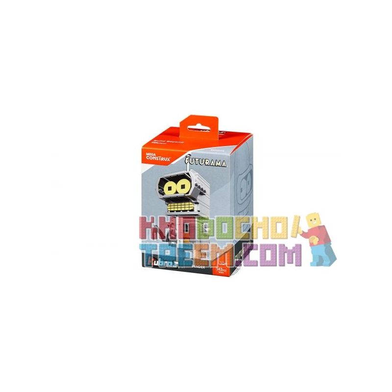 MEGA BLOKS DXB86 non  BAN NHẠC bộ đồ chơi xếp lắp ráp ghép mô hình Brickheadz BENDER Nhân Vật Đầu To 143 khối