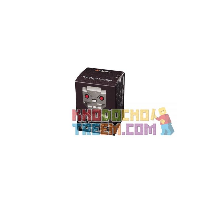 MEGA BLOKS DTW67 non  KẺ HỦY DIỆT T-800 bộ đồ chơi xếp lắp ráp ghép mô hình Brickheadz TERMINATOR T-800 Nhân Vật Đầu To 195 khối