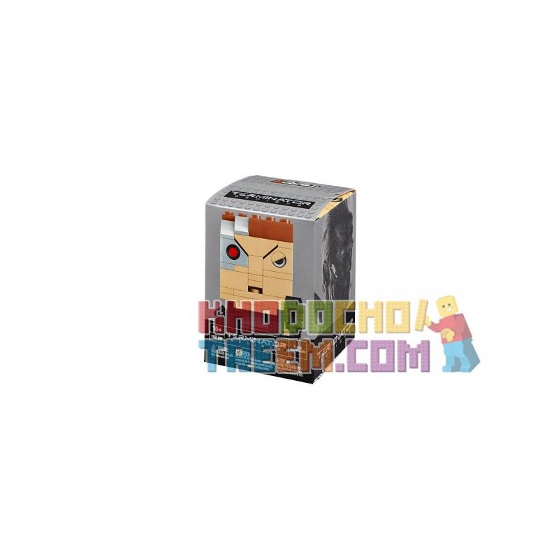 MEGA BLOKS DPH93 non  NGƯỜI BẢO VỆ T-800 bộ đồ chơi xếp lắp ráp ghép mô hình Brickheadz T-800 GUARDIAN Nhân Vật Đầu To 158 khối