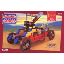 MEGA BLOKS 9612 non  XE NGỰA bộ đồ chơi xếp lắp ráp ghép mô hình Medieval Castle BATTLE WAGON Chiến Tranh Trung Cổ 190 khối