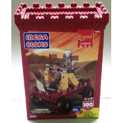 MEGA BLOKS 9603 non  TORCH MACHINE. bộ đồ chơi xếp lắp ráp ghép mô hình Medieval Castle CATAPULT Chiến Tranh Trung Cổ 190 khối