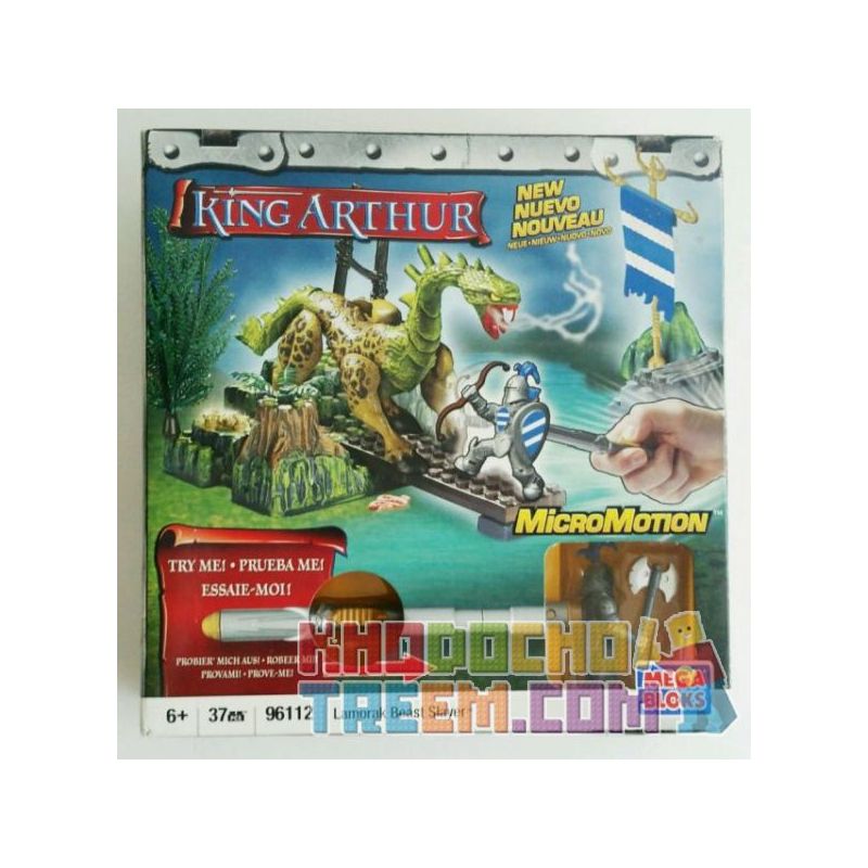 MEGA BLOKS 96112 non  BEAST KILLER LAMARKORKE. bộ đồ chơi xếp lắp ráp ghép mô hình Movie & Game LAMORAK BEAST SLAYER Phim Và Trò Chơi 37 khối