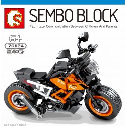 SEMBO 701124 non  KTMR2R 390 BỞI. bộ đồ chơi xếp lắp ráp ghép mô hình Motorcycle Motorbike KTM 390 DUKE Xe Hai Bánh 214 khối
