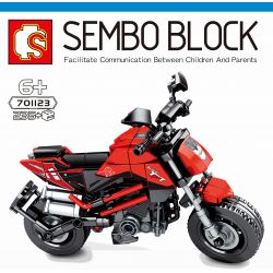 SEMBO 701123 non  BENOLI TNT135. bộ đồ chơi xếp lắp ráp ghép mô hình Motorcycle Motorbike BENELLI TNT135 Xe Hai Bánh 235 khối