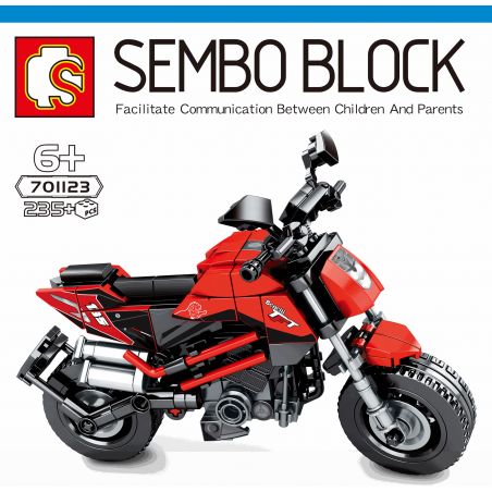 SEMBO 701123 non  BENOLI TNT135. bộ đồ chơi xếp lắp ráp ghép mô hình Motorcycle Motorbike BENELLI TNT135 Xe Hai Bánh 235 khối