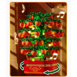 SEMBO 601145 non  CÂY QUẤT NHẠC NHẸ bộ đồ chơi xếp lắp ráp ghép mô hình Seasonal Mùa Lễ Hội 666 khối