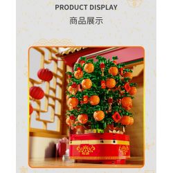 SEMBO 601145 non  CÂY QUẤT NHẠC NHẸ bộ đồ chơi xếp lắp ráp ghép mô hình Seasonal Mùa Lễ Hội 666 khối