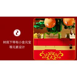 SEMBO 601145 non  CÂY QUẤT NHẠC NHẸ bộ đồ chơi xếp lắp ráp ghép mô hình Seasonal Mùa Lễ Hội 666 khối