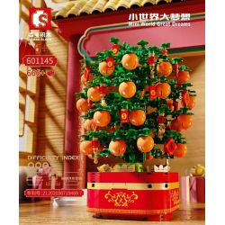 SEMBO 601145 non  CÂY QUẤT NHẠC NHẸ bộ đồ chơi xếp lắp ráp ghép mô hình Seasonal Mùa Lễ Hội 666 khối