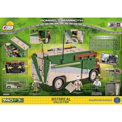COBI 2525 non  XE CHỈ HUY VOI MA MÚT CỦA ROMMEL bộ đồ chơi xếp lắp ráp ghép mô hình Military Army ROMMEL'S MAMMOTH Quân Sự Bộ Đội 735 khối