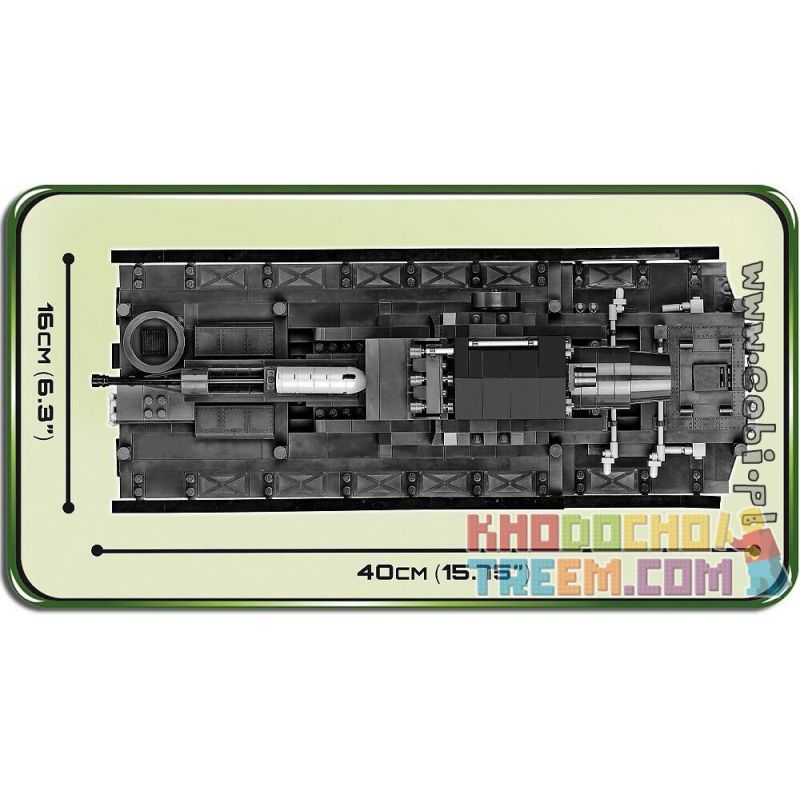 COBI 2530 non  SÚNG CỐI KARL 040 (600 MM) bộ đồ chơi xếp lắp ráp ghép mô hình Military Army KARL-GERÄT 040 (600 MM) Quân Sự Bộ Đội 1500 khối