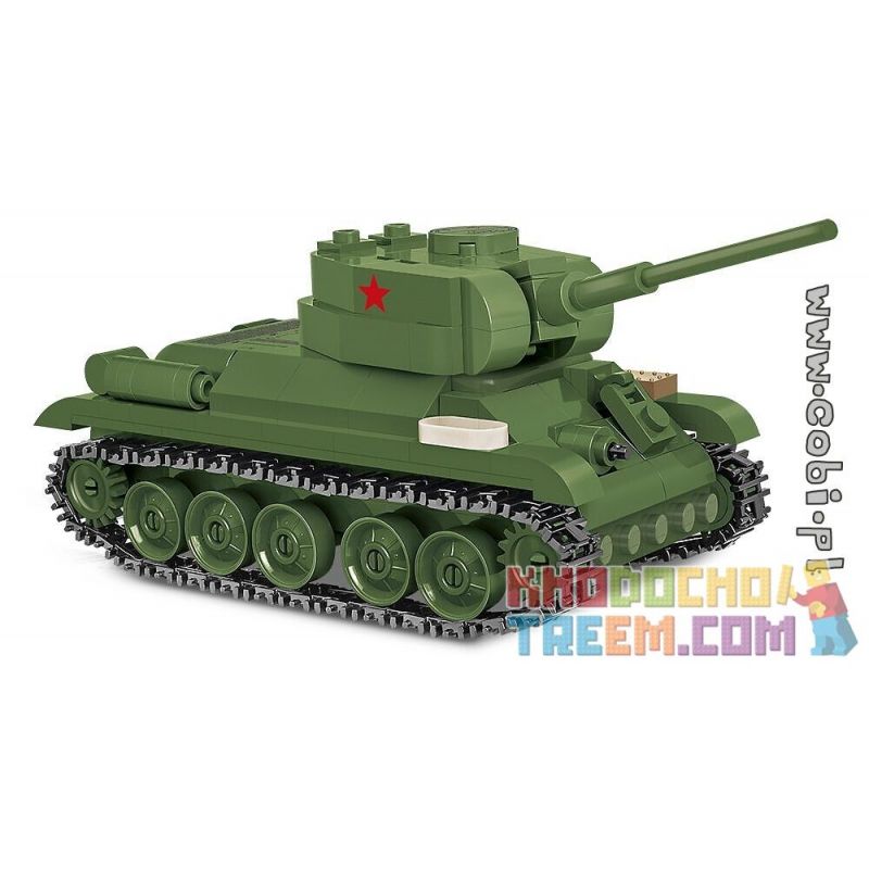 COBI 2702 non  XE TĂNG T-34-85 tỷ lệ 1:48 bộ đồ chơi xếp lắp ráp ghép mô hình Military Army Quân Sự Bộ Đội 273 khối