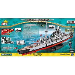 COBI CHARACTER BUILDING 4822 COBI-4822 COBI4822 non  PHIÊN BẢN GIỚI HẠN TUẦN DƯƠNG HẠM HẠNG NẶNG USS PRINZ EUGEN bộ đồ chơi xếp lắp ráp ghép mô hình Military Army PRINZ EUGEN HEAVY CRUISER LIMITED EDITION Quân Sự Bộ Đội 1804 khối