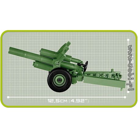 COBI 2395 MEGA BLOKS 9049 non  PHÁP QUAN bộ đồ chơi xếp lắp ráp ghép mô hình Military Army 122 MM HOWITZER WZ.1938 M-30 Quân Sự Bộ Đội 72 khối
