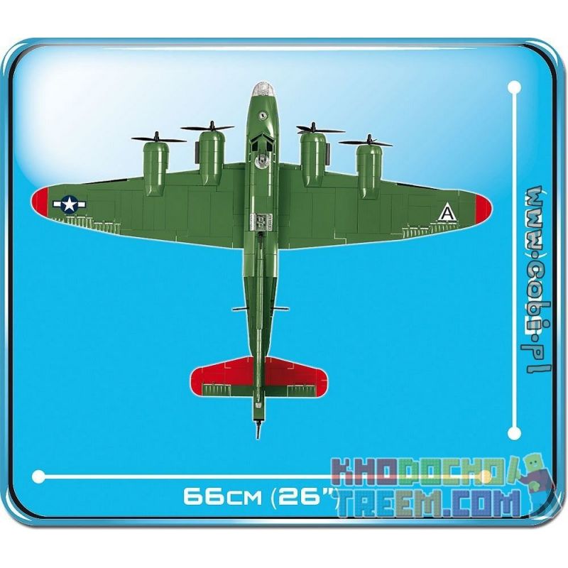 COBI 5703 non  MÁY BAY NÉM BOM BOEING B-17 SKYFORT bộ đồ chơi xếp lắp ráp ghép mô hình Military Army BOEING™ B-17G FLYING FORTRESS™ Quân Sự Bộ Đội 920 khối
