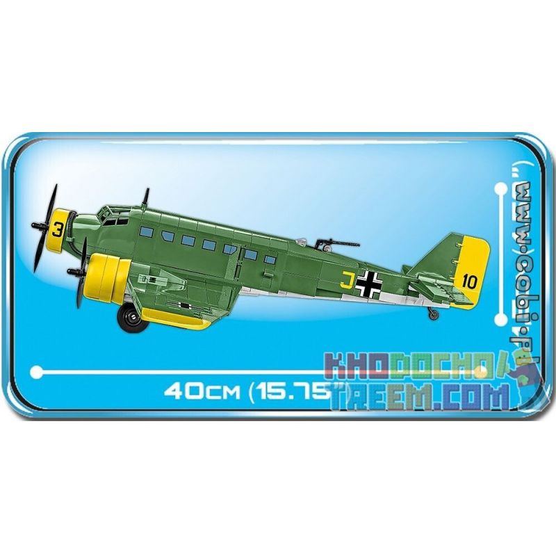 COBI 5710 non  MÁY BAY VẬN TẢI JUNKERS 52 3M bộ đồ chơi xếp lắp ráp ghép mô hình Military Army JUNKERS JU52/3M Quân Sự Bộ Đội 548 khối