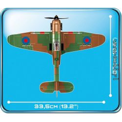 COBI 5709 non  MÁY BAY CHIẾN ĐẤU CƠN BÃO MK.I bộ đồ chơi xếp lắp ráp ghép mô hình HAWKER HURRICANE MK.I 270 khối