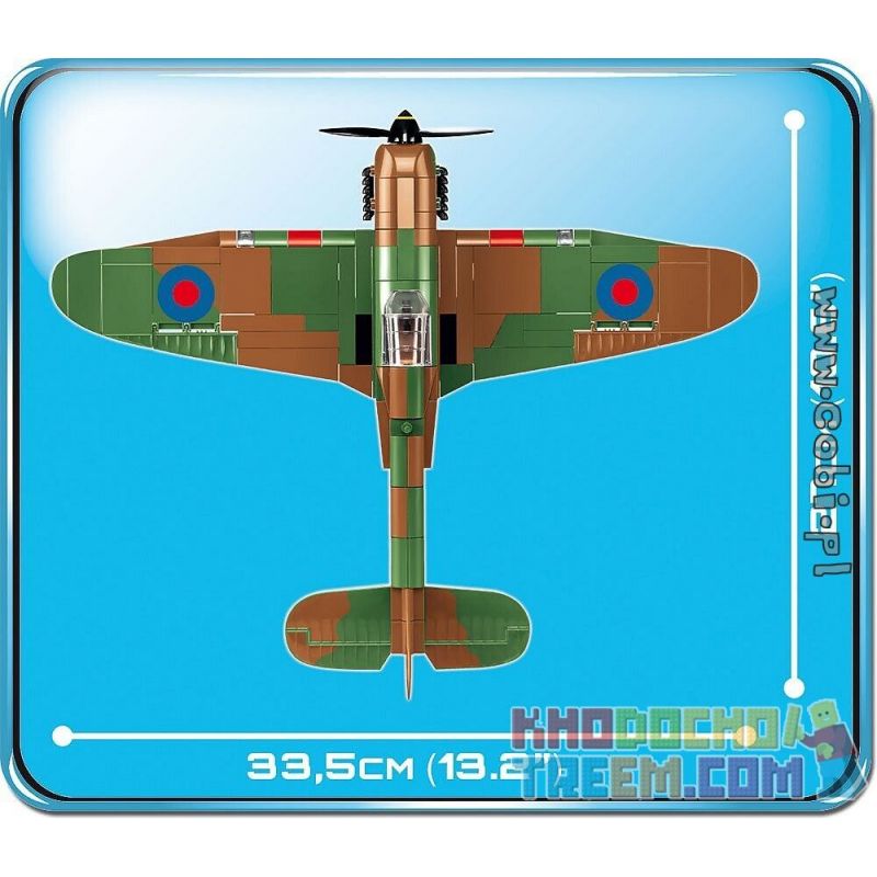 COBI 5709 non  MÁY BAY CHIẾN ĐẤU CƠN BÃO MK.I bộ đồ chơi xếp lắp ráp ghép mô hình HAWKER HURRICANE MK.I 270 khối