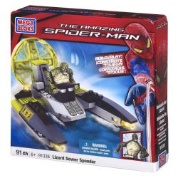 MEGA BLOKS 91338 non  TÀU CAO TỐC LIZARDMAN CỐNG bộ đồ chơi xếp lắp ráp ghép mô hình Movie & Game LIZARD SEWER SPEEDER Phim Và Trò Chơi 91 khối