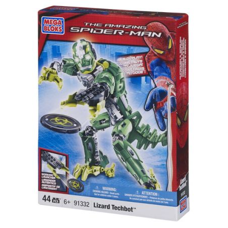 MEGA BLOKS 91332 non  THẰN LẰN CON NGƯỜI bộ đồ chơi xếp lắp ráp ghép mô hình Movie & Game LIZARD TECHBOT Phim Và Trò Chơi 44 khối