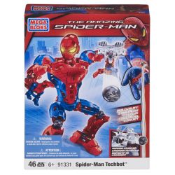 MEGA BLOKS 91331 non  NGƯỜI NHỆN MECHA bộ đồ chơi xếp lắp ráp ghép mô hình Spider-Man SPIDER-MAN TECHBOT 46 khối