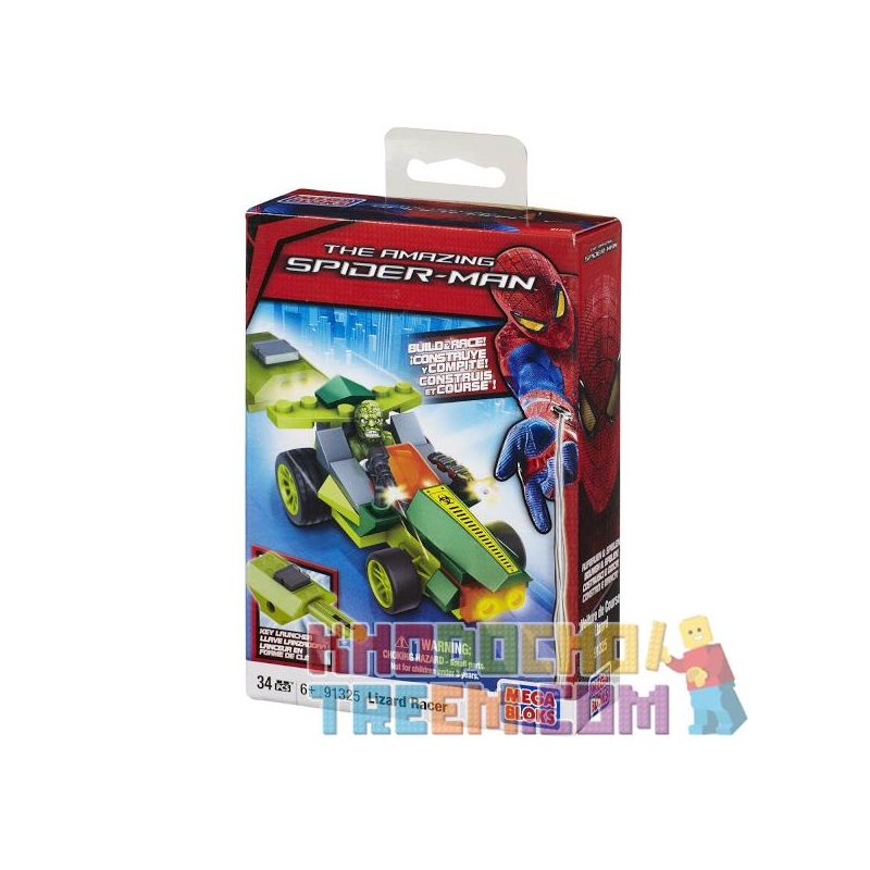 MEGA BLOKS 91325 non  XE THỂ THAO LIZARDMAN bộ đồ chơi xếp lắp ráp ghép mô hình Movie & Game LIZARD RACER Phim Và Trò Chơi 34 khối