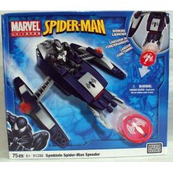 MEGA BLOKS 91286 non  MÁY BAY NGƯỜI NHỆN SYMBIOTE bộ đồ chơi xếp lắp ráp ghép mô hình Spider-Man SYMBIOTE SPIDER-MAN SPEEDER 75 khối