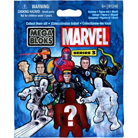 MEGA BLOKS 91248W non  MOURNING MOTRIVE MOTION SERIES 3 bộ đồ chơi xếp lắp ráp ghép mô hình Marvel Super Heroes MARVEL MICRO ACTION FIGURES - SERIES 3 Siêu Anh Hùng Marvel 2 khối