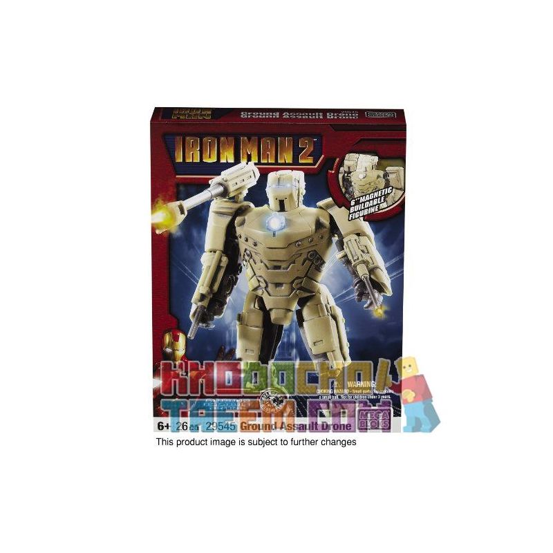 MEGA BLOKS 29545 non  CUỘC TẤN CÔNG TRÊN KHÔNG CỦA ROBOT MẶT ĐẤT bộ đồ chơi xếp lắp ráp ghép mô hình Movie & Game GROUND ASSAULT DRONE Phim Và Trò Chơi 26 khối