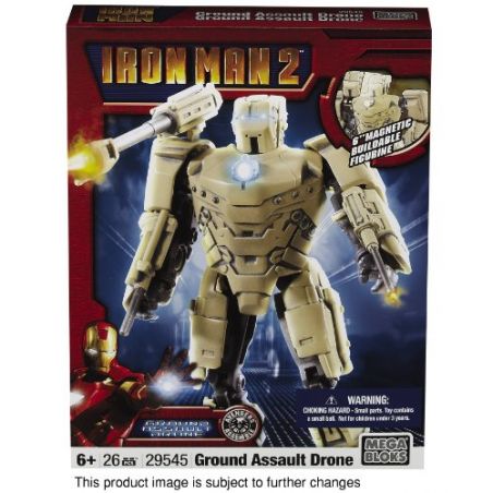 MEGA BLOKS 29545 non  CUỘC TẤN CÔNG TRÊN KHÔNG CỦA ROBOT MẶT ĐẤT bộ đồ chơi xếp lắp ráp ghép mô hình Movie & Game GROUND ASSAULT DRONE Phim Và Trò Chơi 26 khối