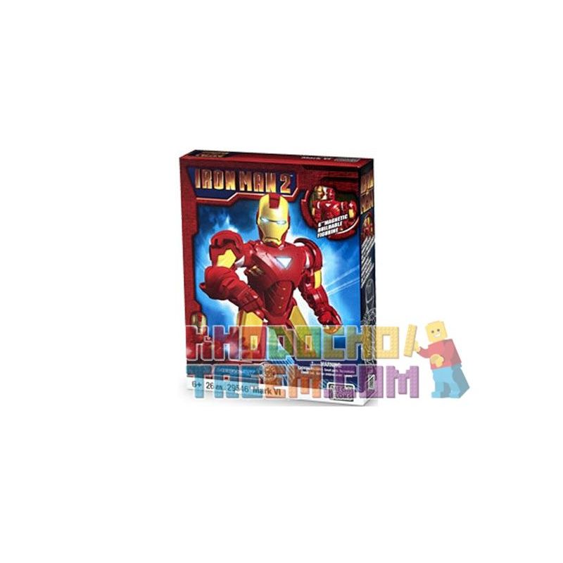 MEGA BLOKS 29546 non  NGƯỜI SẮT MARK VI METALON bộ đồ chơi xếp lắp ráp ghép mô hình Marvel Super Heroes Siêu Anh Hùng Marvel 26 khối