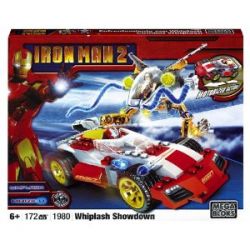 MEGA BLOKS 1980 non  TRẬN ĐẤU WHIPLASH bộ đồ chơi xếp lắp ráp ghép mô hình Marvel Super Heroes IM2 WHIPLASH SHOWDOWN Siêu Anh Hùng Marvel 172 khối