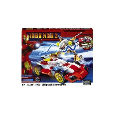 MEGA BLOKS 1980 non  TRẬN ĐẤU WHIPLASH bộ đồ chơi xếp lắp ráp ghép mô hình Marvel Super Heroes IM2 WHIPLASH SHOWDOWN Siêu Anh Hùng Marvel 172 khối