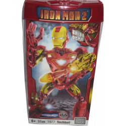 MEGA BLOKS 1977 non  NGƯỜI SẮT MARK IV MECHA bộ đồ chơi xếp lắp ráp ghép mô hình Marvel Super Heroes MARK VI TECHBOT Siêu Anh Hùng Marvel 55 khối