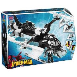 MEGA BLOKS 2067 non  NGƯỜI NHỆN ĐEN TÙY CHỈNH bộ đồ chơi xếp lắp ráp ghép mô hình Spider-Man BLACK COSTUME SPIDER-MAN 122 khối