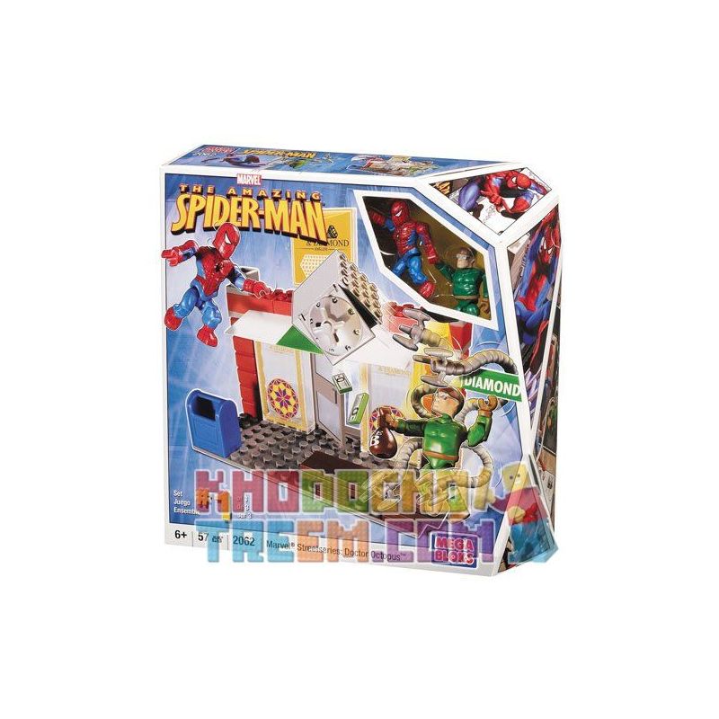 MEGA BLOKS 2062 non  TIẾN SĨ BẠCH TUỘC bộ đồ chơi xếp lắp ráp ghép mô hình Movie & Game DR. OCTOPUS Phim Và Trò Chơi 57 khối