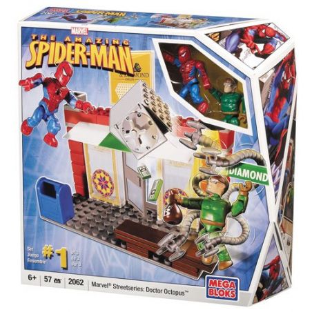 MEGA BLOKS 2062 non  TIẾN SĨ BẠCH TUỘC bộ đồ chơi xếp lắp ráp ghép mô hình Movie & Game DR. OCTOPUS Phim Và Trò Chơi 57 khối