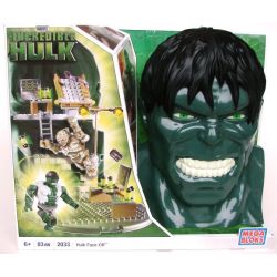 MEGA BLOKS 2033 non  MẶT NẠ HULK bộ đồ chơi xếp lắp ráp ghép mô hình Movie & Game HULK FACE OFF Phim Và Trò Chơi 84 khối