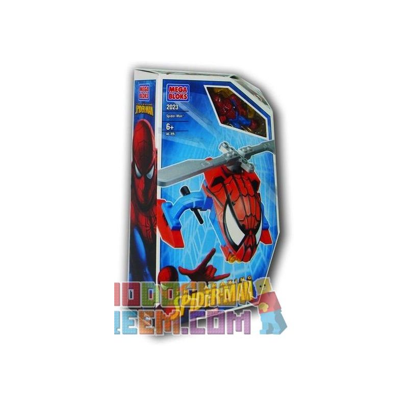 MEGA BLOKS 2023 non  TRỰC THĂNG NGƯỜI NHỆN bộ đồ chơi xếp lắp ráp ghép mô hình Spider-Man SPIDER-MAN TRANSPORTER 46 khối