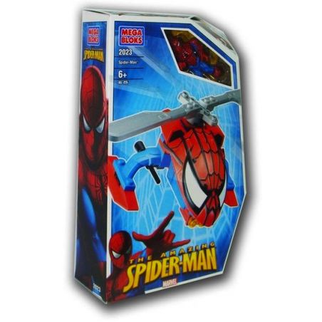 MEGA BLOKS 2023 non  TRỰC THĂNG NGƯỜI NHỆN bộ đồ chơi xếp lắp ráp ghép mô hình Spider-Man SPIDER-MAN TRANSPORTER 46 khối